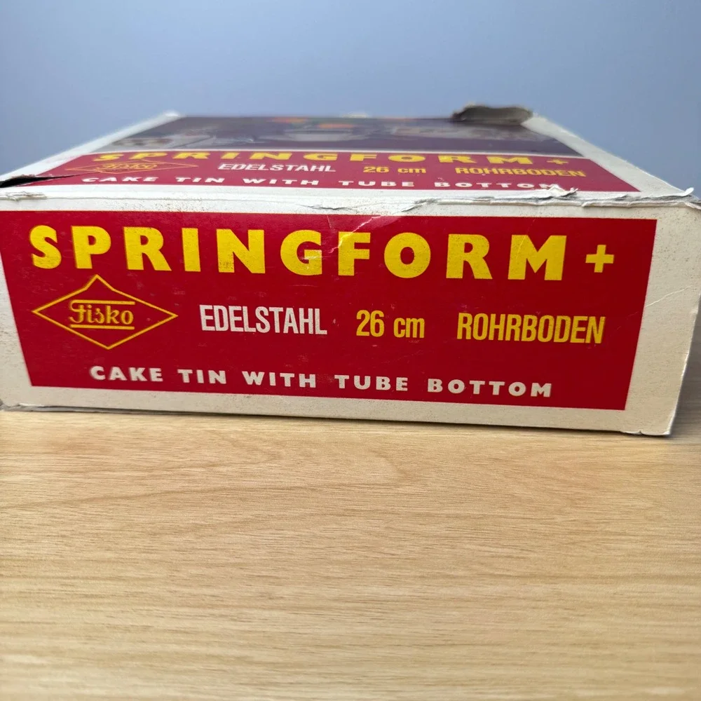 Fisko Springform Cake Tin‎ 26cm Edelstahl Silver West Germany Tube Bottom Bundt